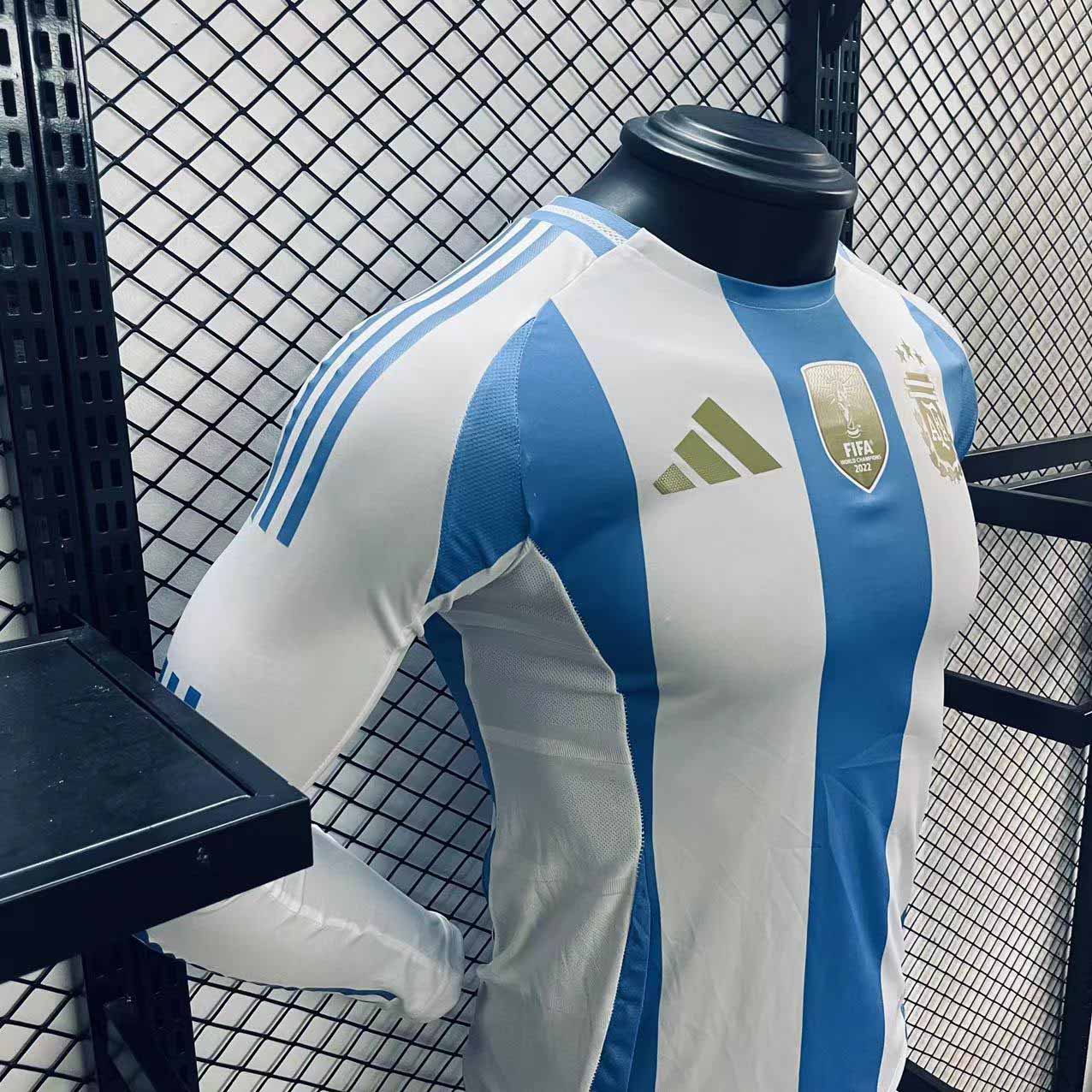 Camisola Manga Comprida Argentina 2024 Principal Versão Jogador