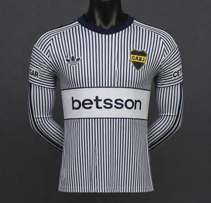 Camisola Manga Comprida CA Boca Juniors 2026-27 Alternativa Riscas Versão Jogador