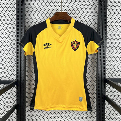 Camisola SC Recife 2025-26 Alternativa Amarela Lisa Versão Mulher