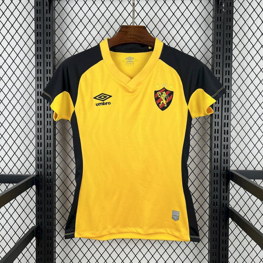Camisola SC Recife 2025-26 Alternativa Amarela Lisa Versão Mulher