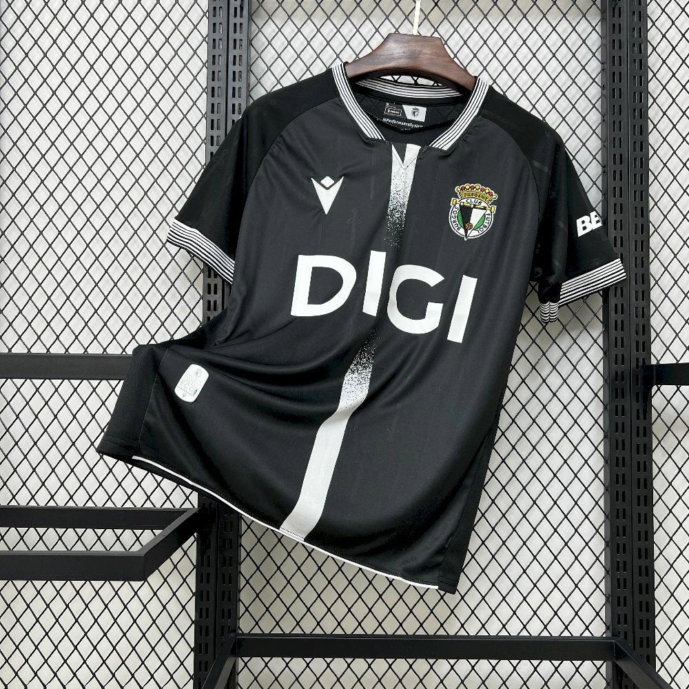 Camisola Burgos CF 2025-26 Alternativa Preta Versão Adepto