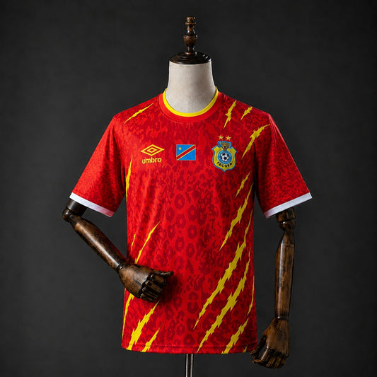 Camisola RD Congo 2026 Alternativa Vermelha Versão Adepto