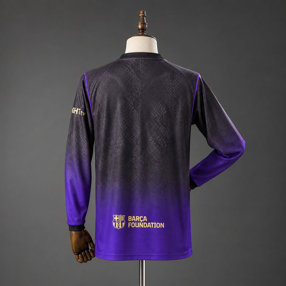 Camisola Manga Comprida FC Barcelona 2026-27 Alternativa Roxa Versão Adepto