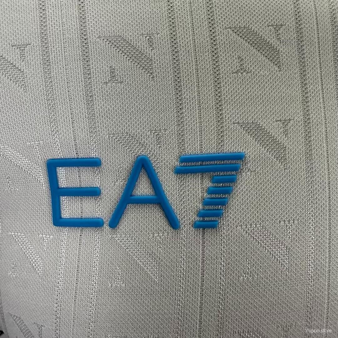 Camisola Napoles 2025-26 Alternativa Branca UCL Versão Jogador