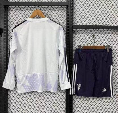 Kit Criança Manga Comprida M-United 2025-26 Alternativo