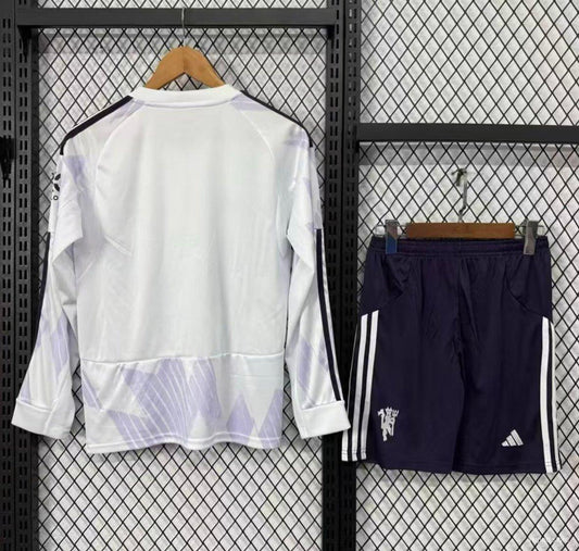 Kit Criança Manga Comprida M-United 2025-26 Alternativo