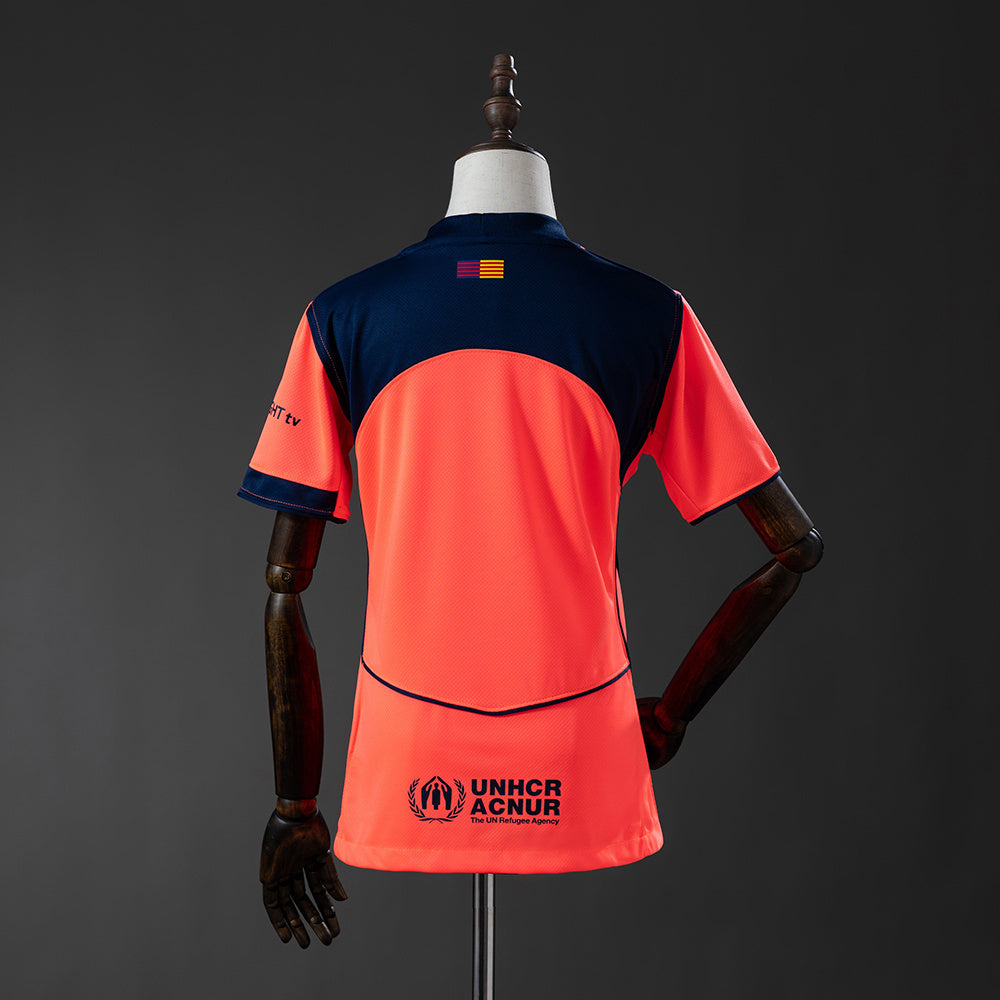 Camisola FC Barcelona 2025-26 Alternativa Laranja Versão Mulher