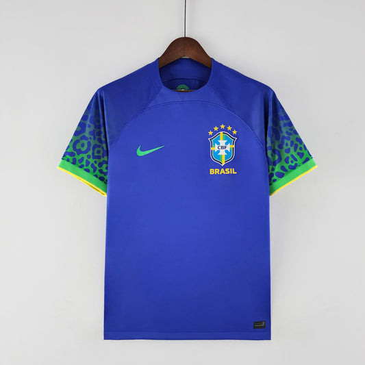 Camisola Brasil 2022 Alternativa Azul Versão Adepto