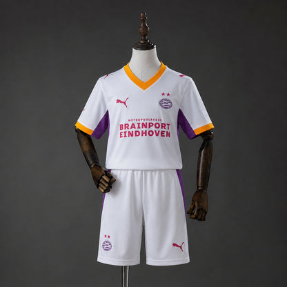 Kit Criança PSV Eindhoven 2026-27 Alternativo Branco
