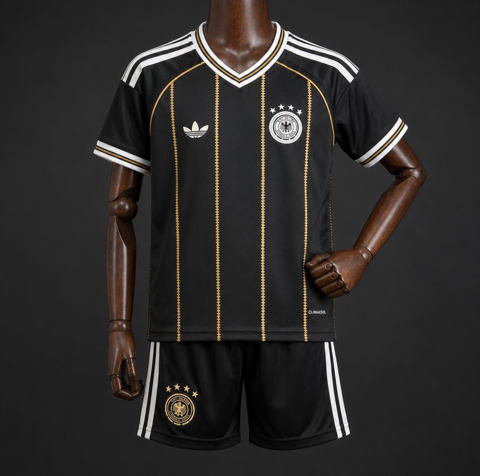 Kit Criança Alemanha 2026 Alternativo Preto