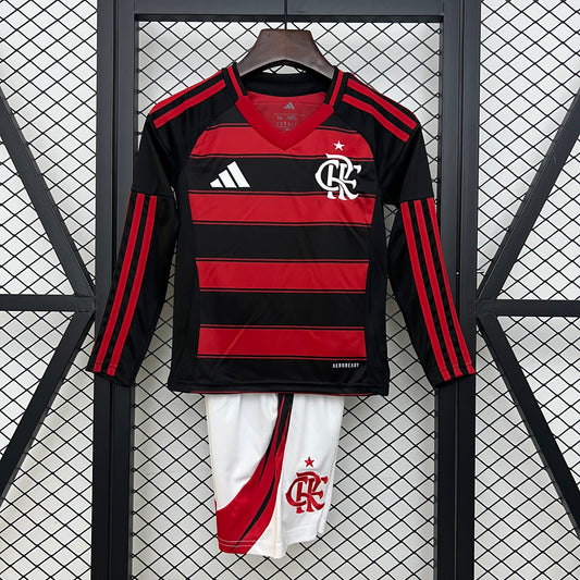 Kit Criança Manga Comprida CR Flamengo 2025-26 Principal