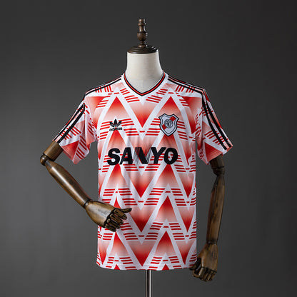 Camisola CA River Plate 1992-93 Alternativa Versão Adepto
