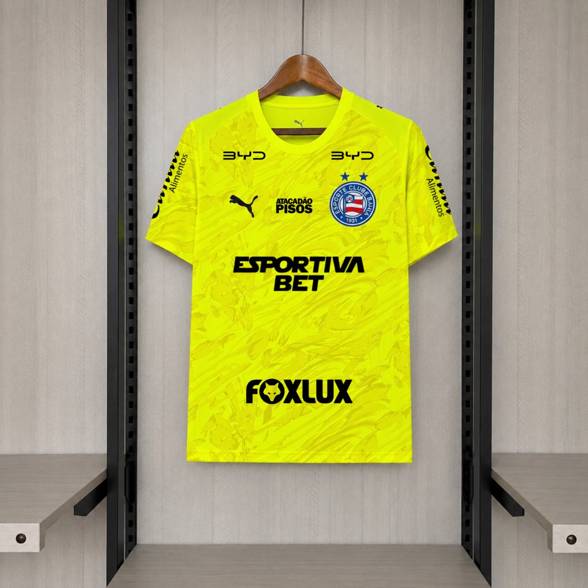 Camisola EC Bahia 2026-27 Guarda-Redes Versão Adepto Todos Patrocinadores
