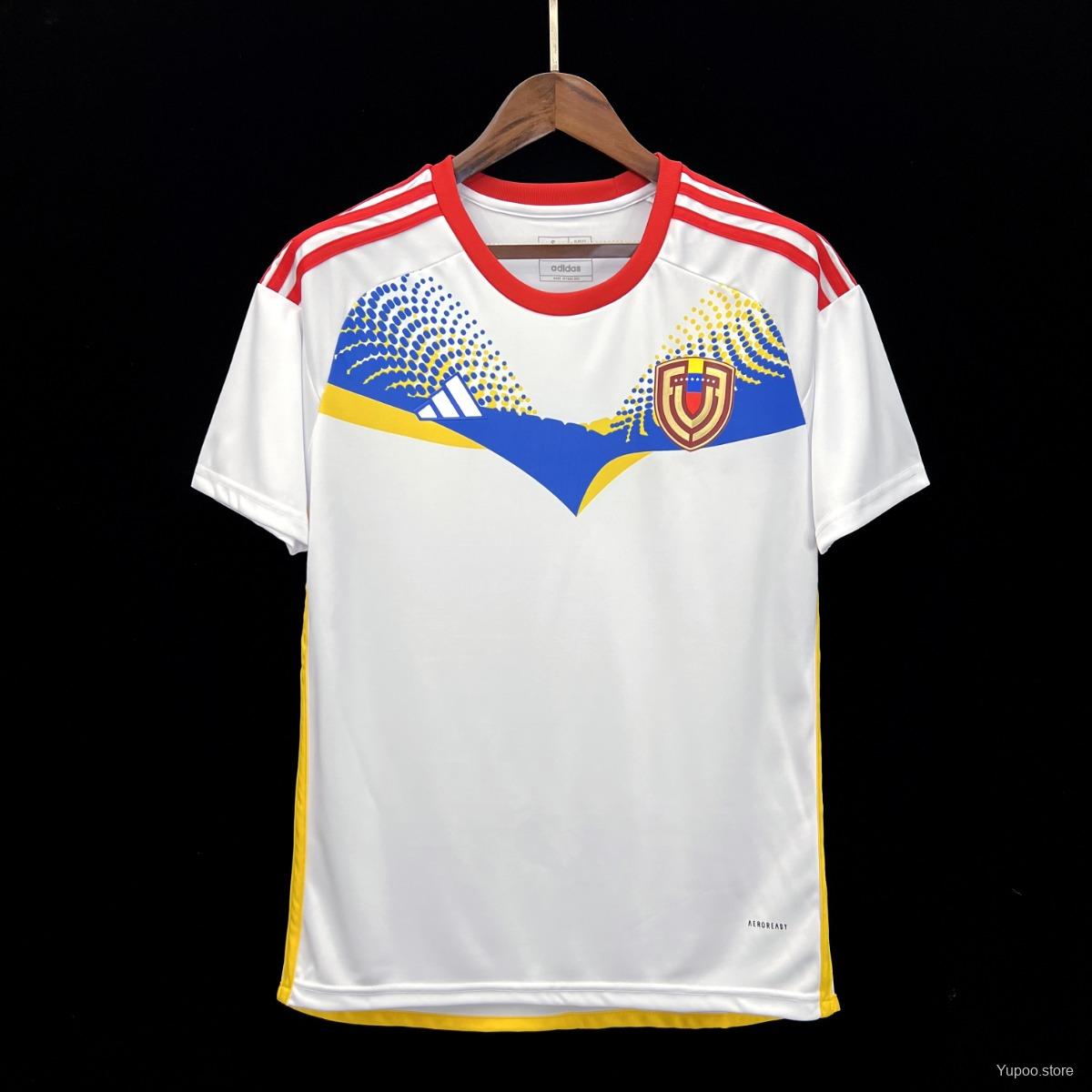 Camisola Venezuela 2024 Alternativa Branca Versão Adepto
