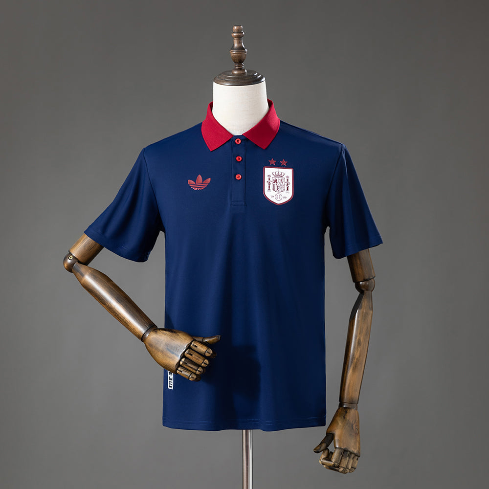 Polo Espanha 2026 Azul 2 Estrelas