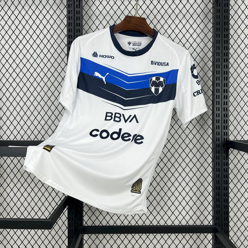Camisola CF Monterrey 2025-26 Alternativa Branca Versão Adepto