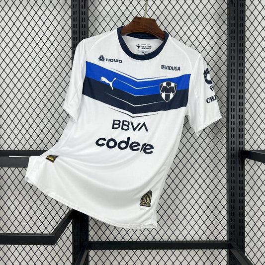 Camisola CF Monterrey 2025-26 Alternativa Branca Versão Adepto