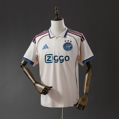 Camisola AFC Ajax 2025-26 Alternativa Amarela Versão Adepto