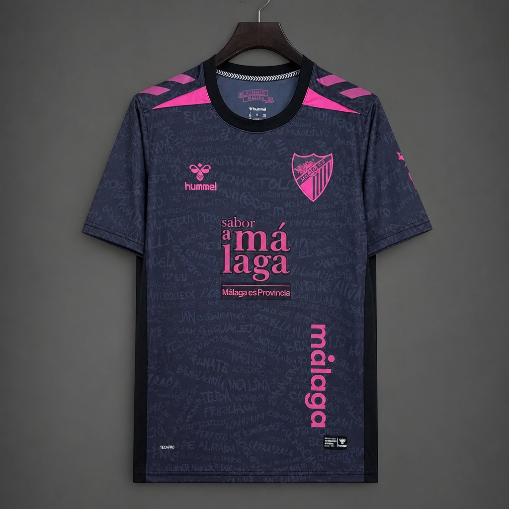 Camisola Malaga FC 2026-27 Alternativa Preta Versão Adepto