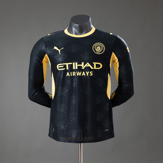 Camisola Manga Comprida MCI 2026-27 Alternativa Preta Versão Jogador