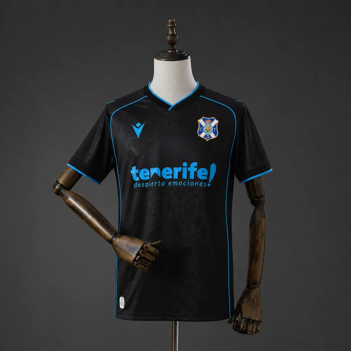 Camisola CD Tenerife 2026-27 Alternativa Preta Versão Adepto