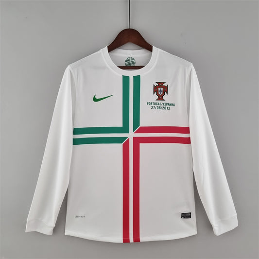 Camisola Manga Comprida Portugal 2012 Alternativa Branca Versão Adepto