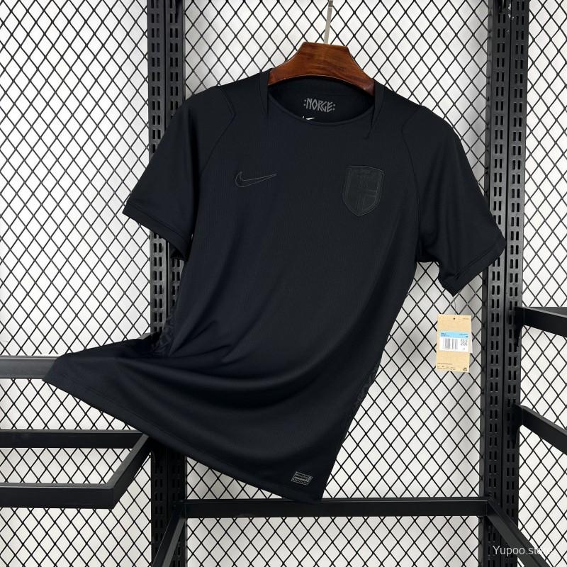 Camisola Noruega 2026 Alternativa Preta Versão Adepto