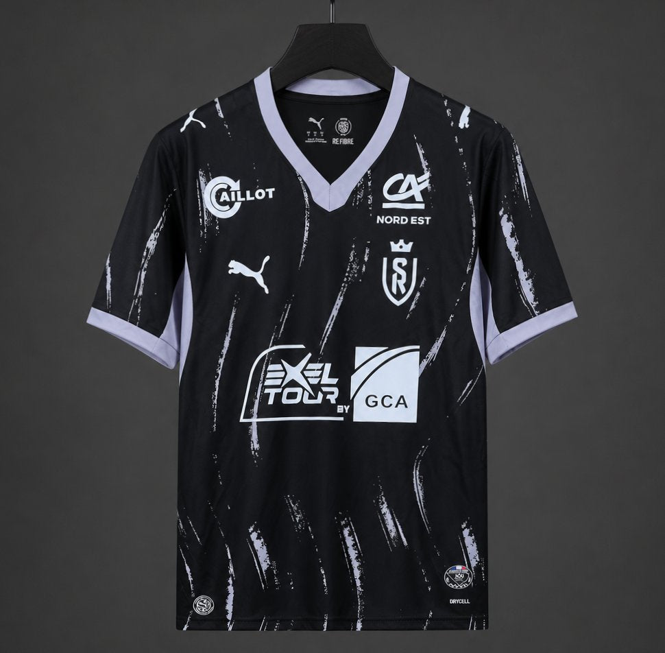 Camisola Stade Reims 2026-27 Alternativa Preta Versão Adepto