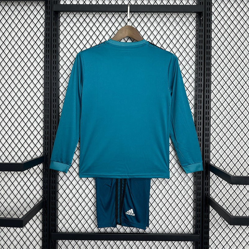 Kit Criança Manga Comprida Real Madrid 2016-17 Alternativo