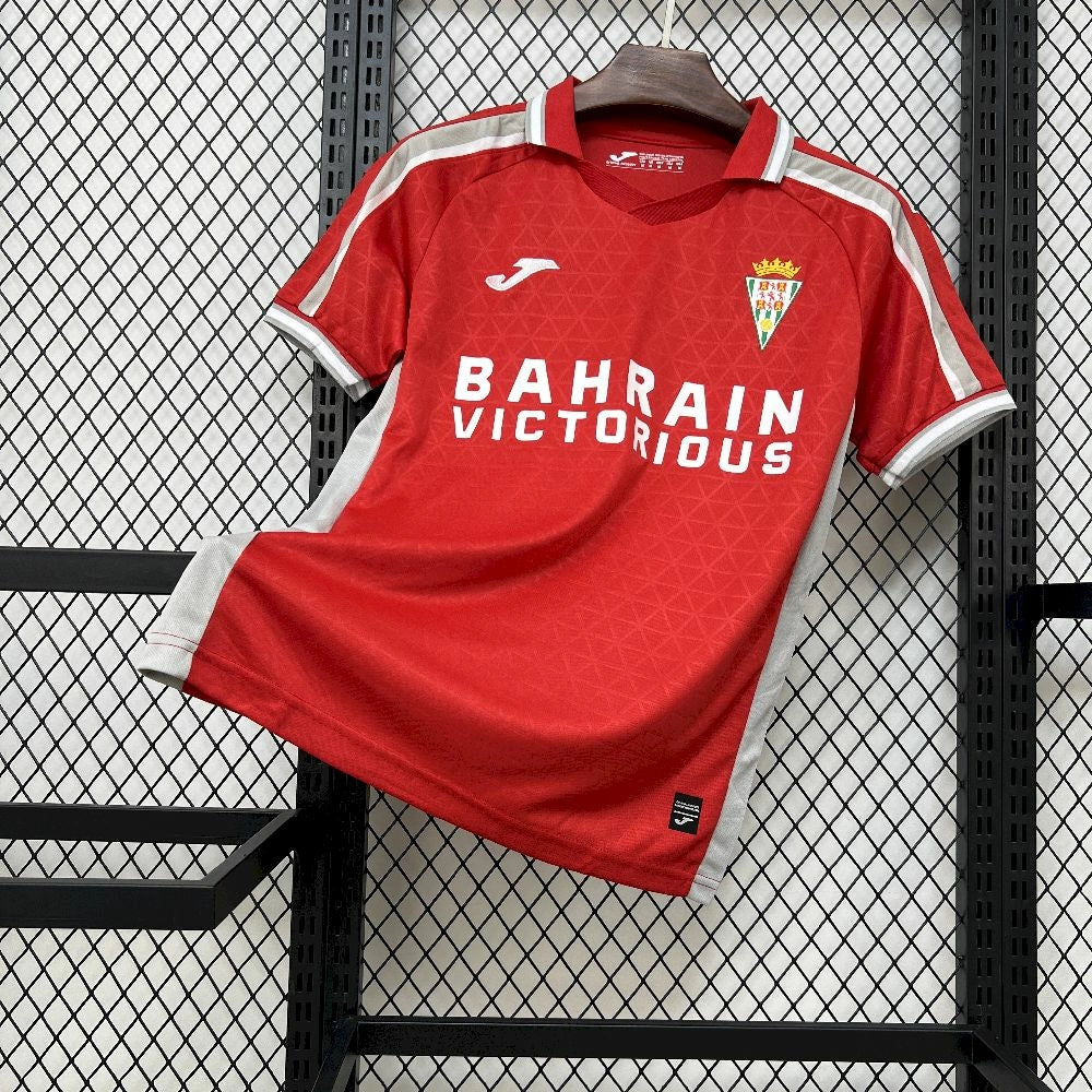 Camisola Cordoba CF 2025-26 Alternativa Vermelha Versão Adepto