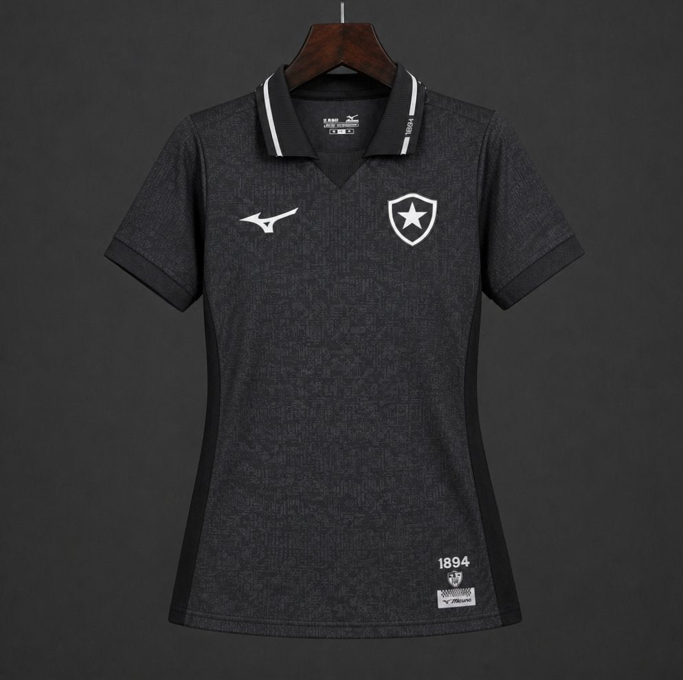 Camisola Botafogo-RJ 2026-27 Alternativa Preta Lisa Versão Mulher