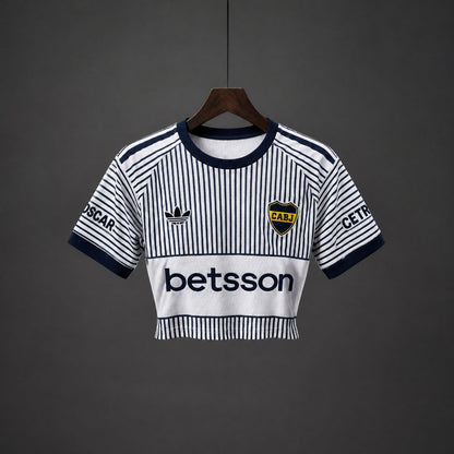 Crop Top Mulher CA Boca Juniors 2026-27 Alternativo Cinzento