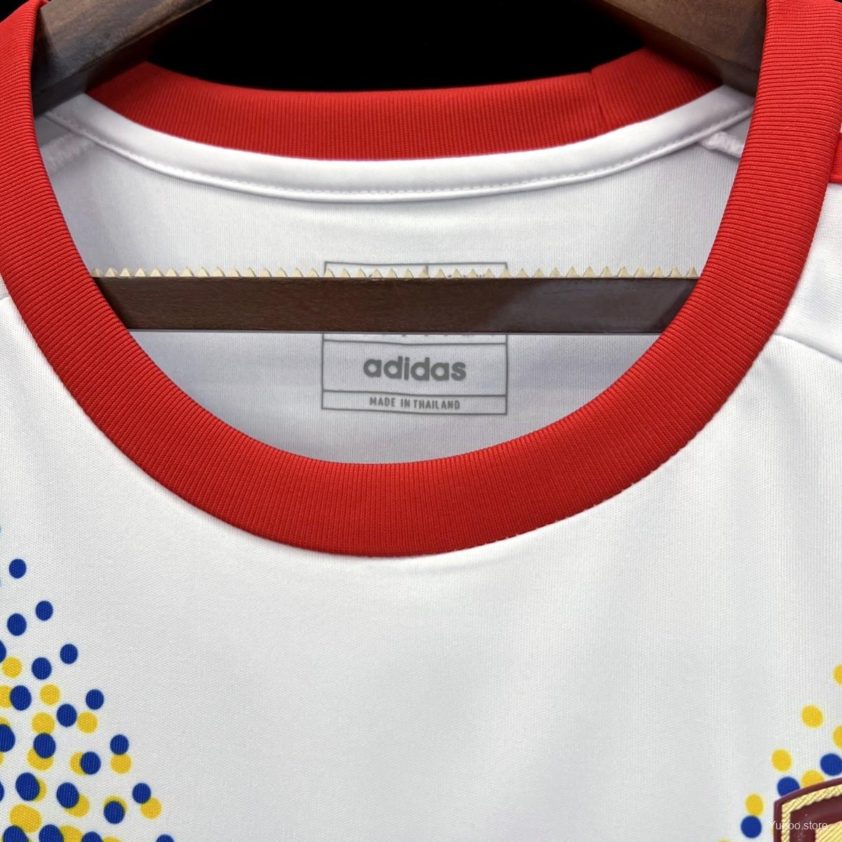 Camisola Venezuela 2024 Alternativa Branca Versão Adepto