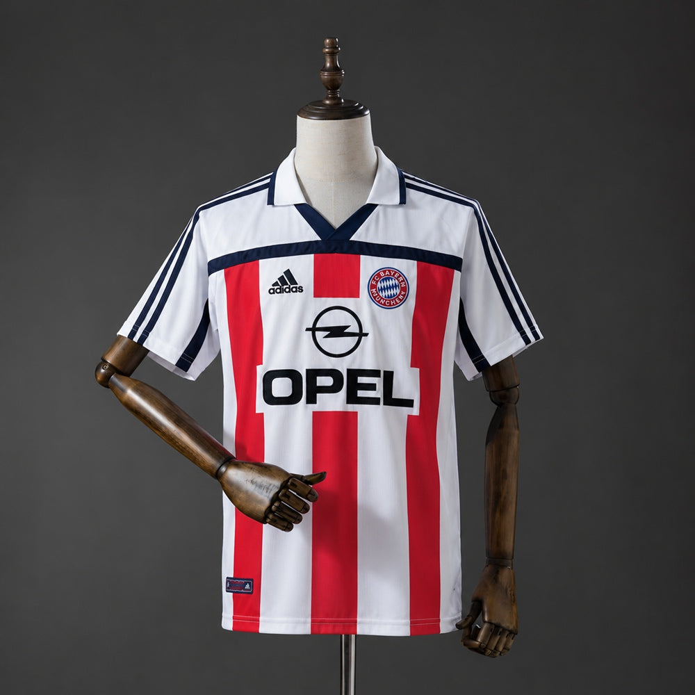 Camisola FC Bayern Munique 2000-01 Alternativa Riscas Versão Adepto