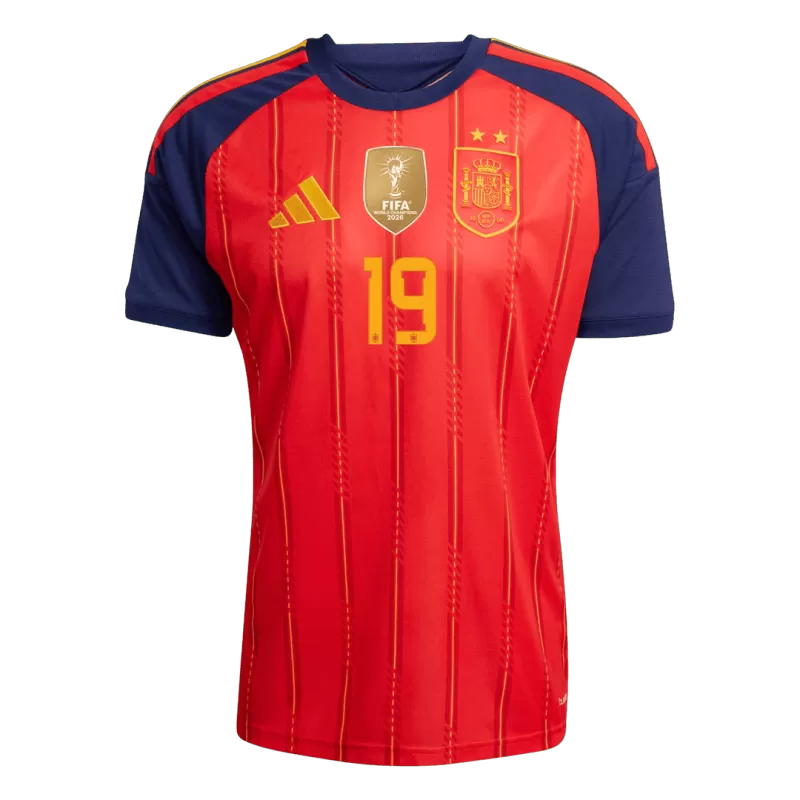 Camisola Espanha 2026 Principal 2 Estrelas Campeão Versão Adepto LAMINE YAMAL #19