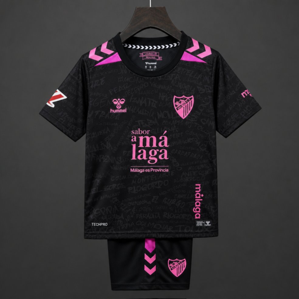 Kit Criança Malaga CF 2026-27 Alternativo Preto