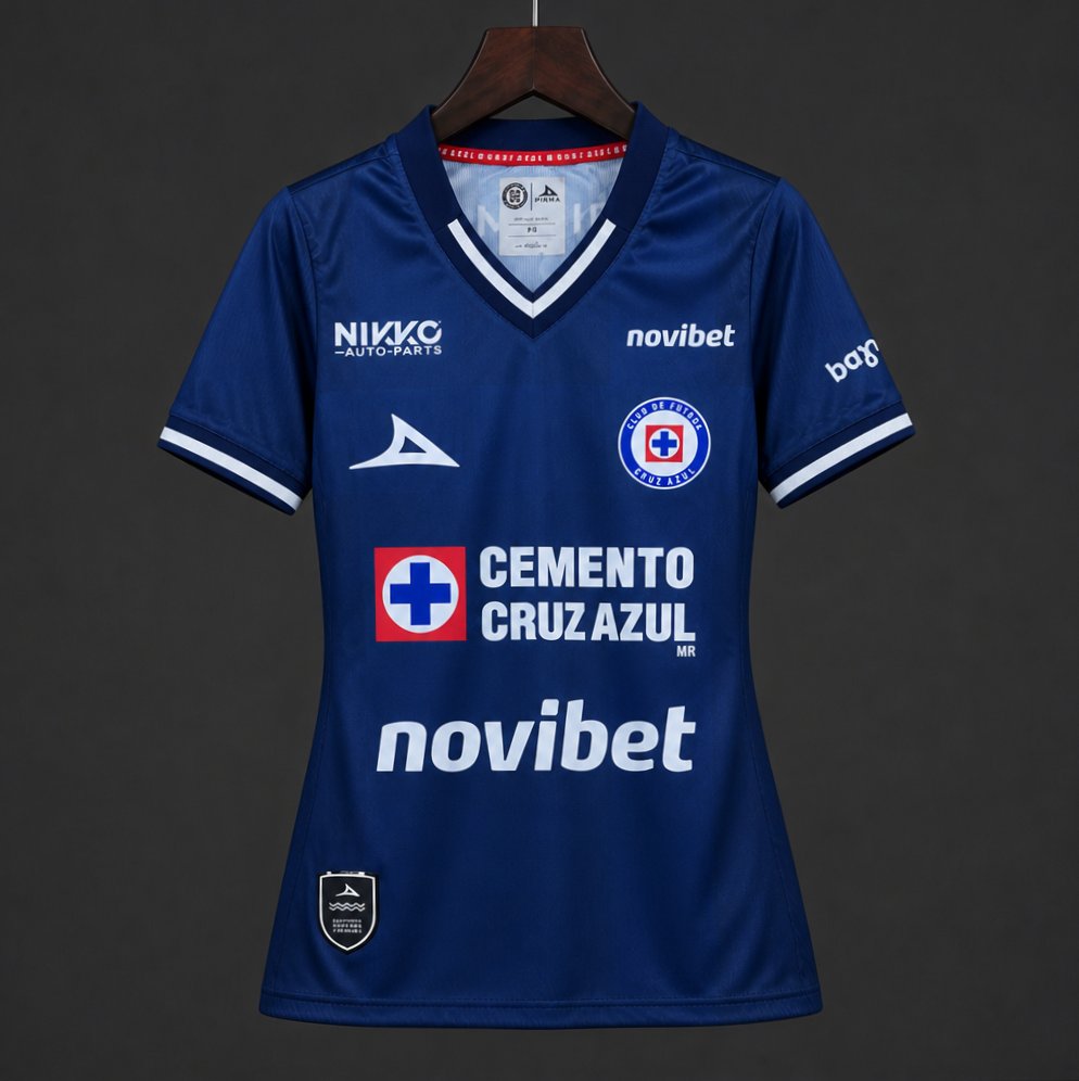 Camisola CD Cruz Azul 2026-27 Alternativa Azul Versão Mulher