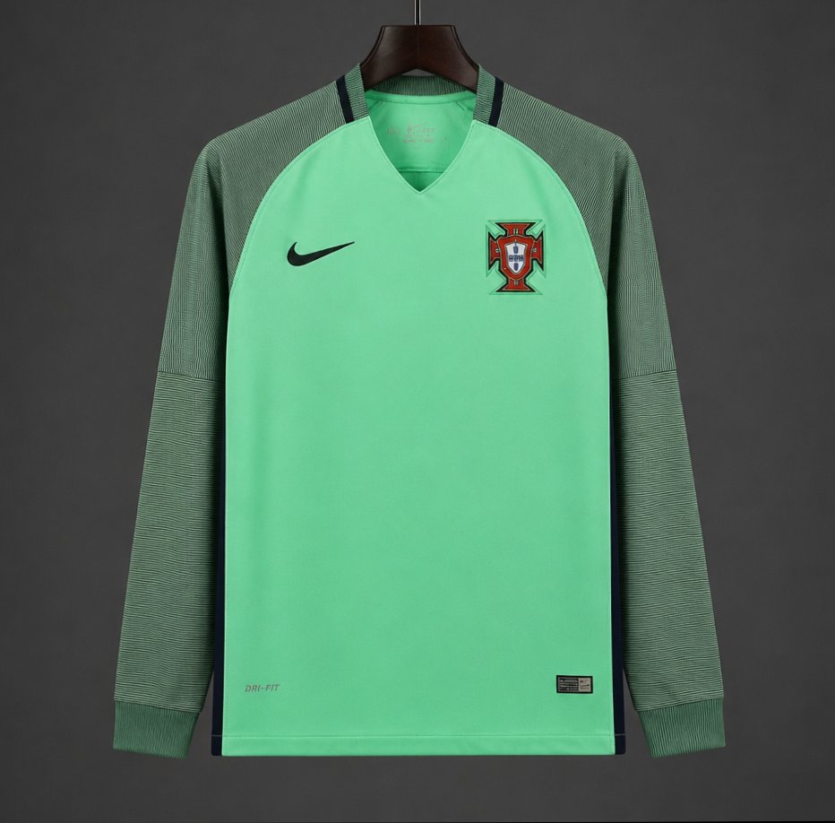 Camisola Manga Comprida Portugal 2016 Alternativa Verde Versão Adepto