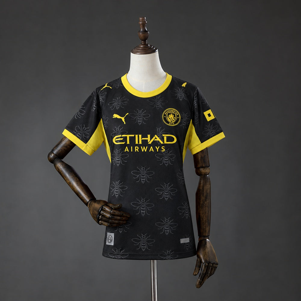Camisola MCI 2026-27 Alternativa Preta Versão Mulher