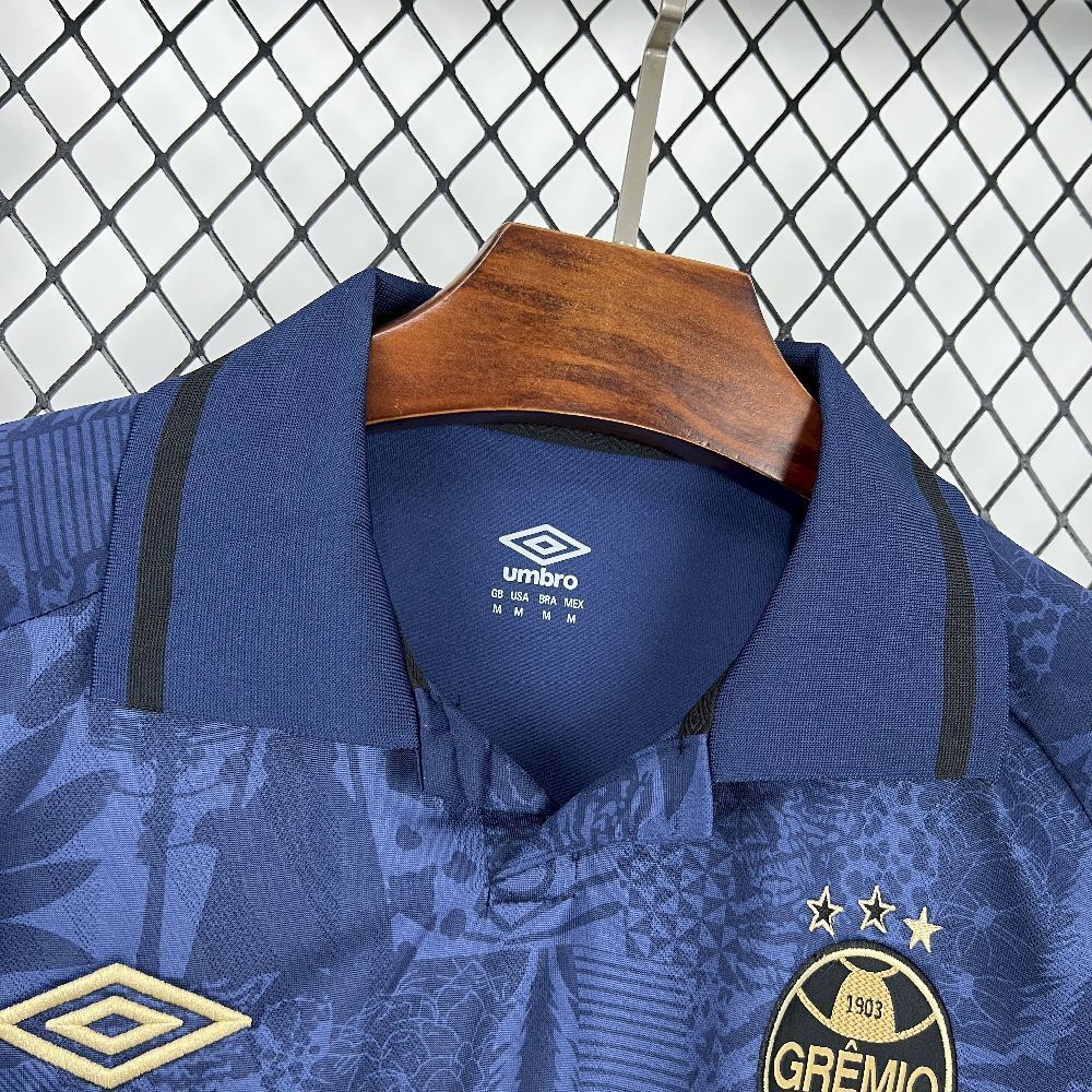 Camisola Gremio 2025-26 Alternativa Azul Escura Versão Adepto