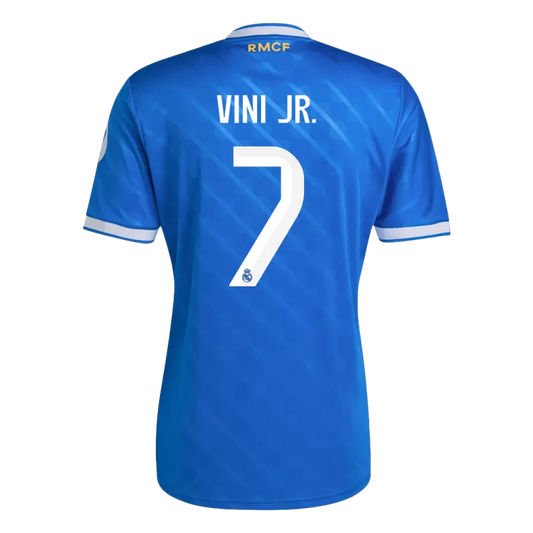 Camisola Real Madrid CF 2025-26 Alternativa Azul Versão Adepto VINI JR. #7