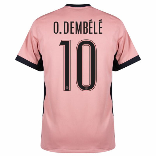 Camisola FC Paris Saint-Germain 2024-25 Alternativa Laranja UCL Versão Adepto O. DEMBÉLÉ #10
