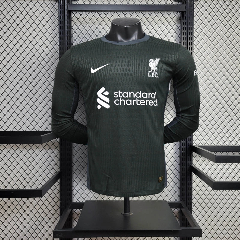 Camisola Manga Comprida LIV 2024-25 Alternativa Preta Versão Jogador