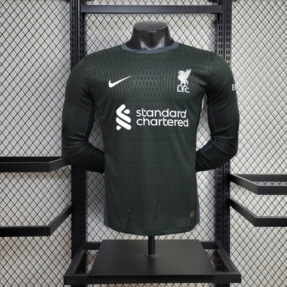 Camisola Manga Comprida LIV 2024-25 Alternativa Preta Versão Jogador
