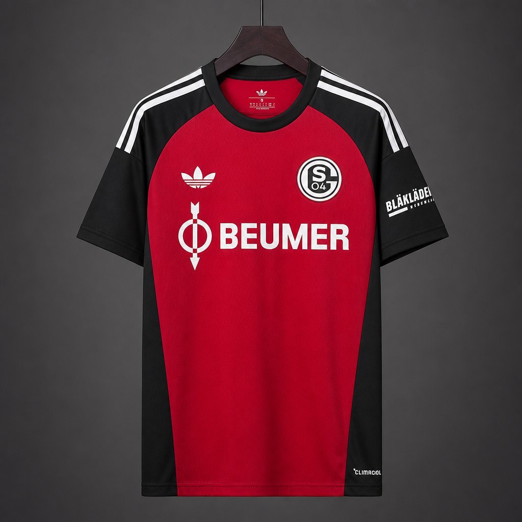 Camisola Schalke 04 2026-27 Alternativa Vermelha Versão Adepto