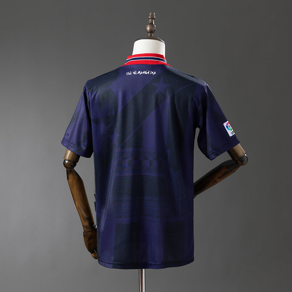 Camisola Atletico Madrid 1995-96 Alternativa Azul Versão Adepto
