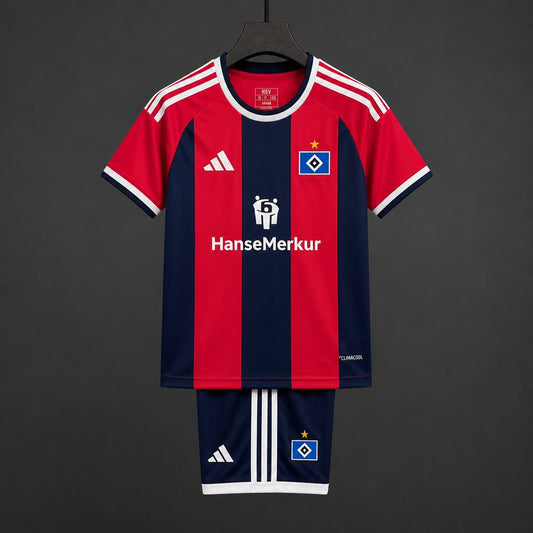 Kit Criança Hamburger SV 2026-27 Alternativo Vermelho