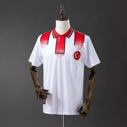 Camisola Turquia 1996 Alternativa Branca Versão Adepto