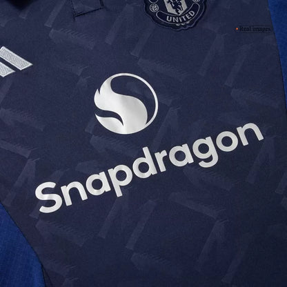 Camisola M-United 2024-25 Alternativa Azul Versão Mulher