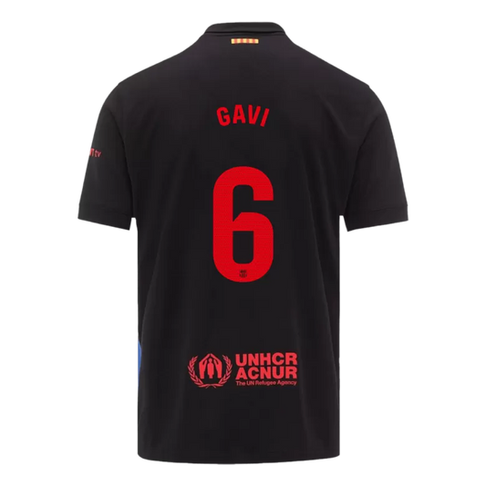 Camisola FC Barcelona 2024-25 Alternativa Preta Versão Adepto GAVI #6